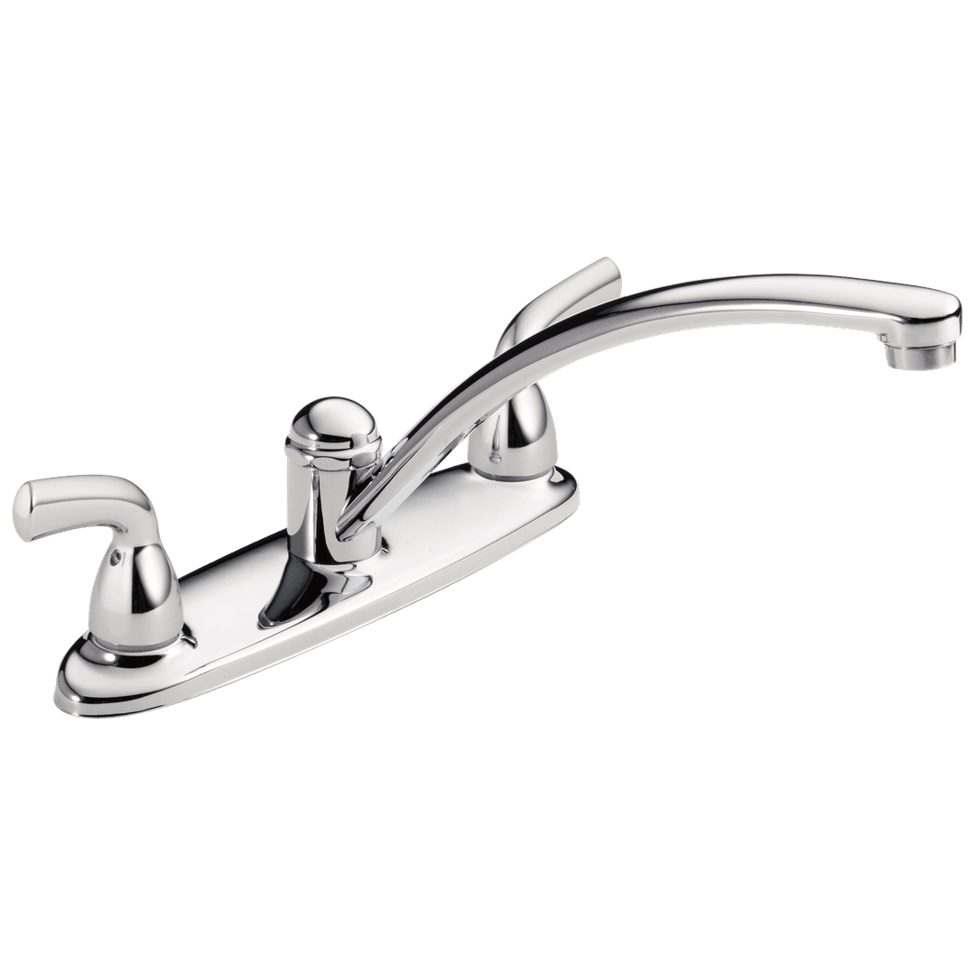 Foundations Two Handle Kitchen Faucet - Chrome by Delta Faucet