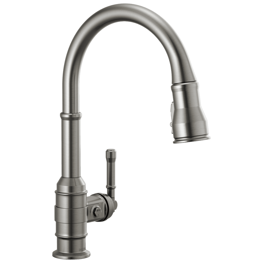 BroderickE Single Handle Pull-Down Kitchen Faucet by Delta Faucet