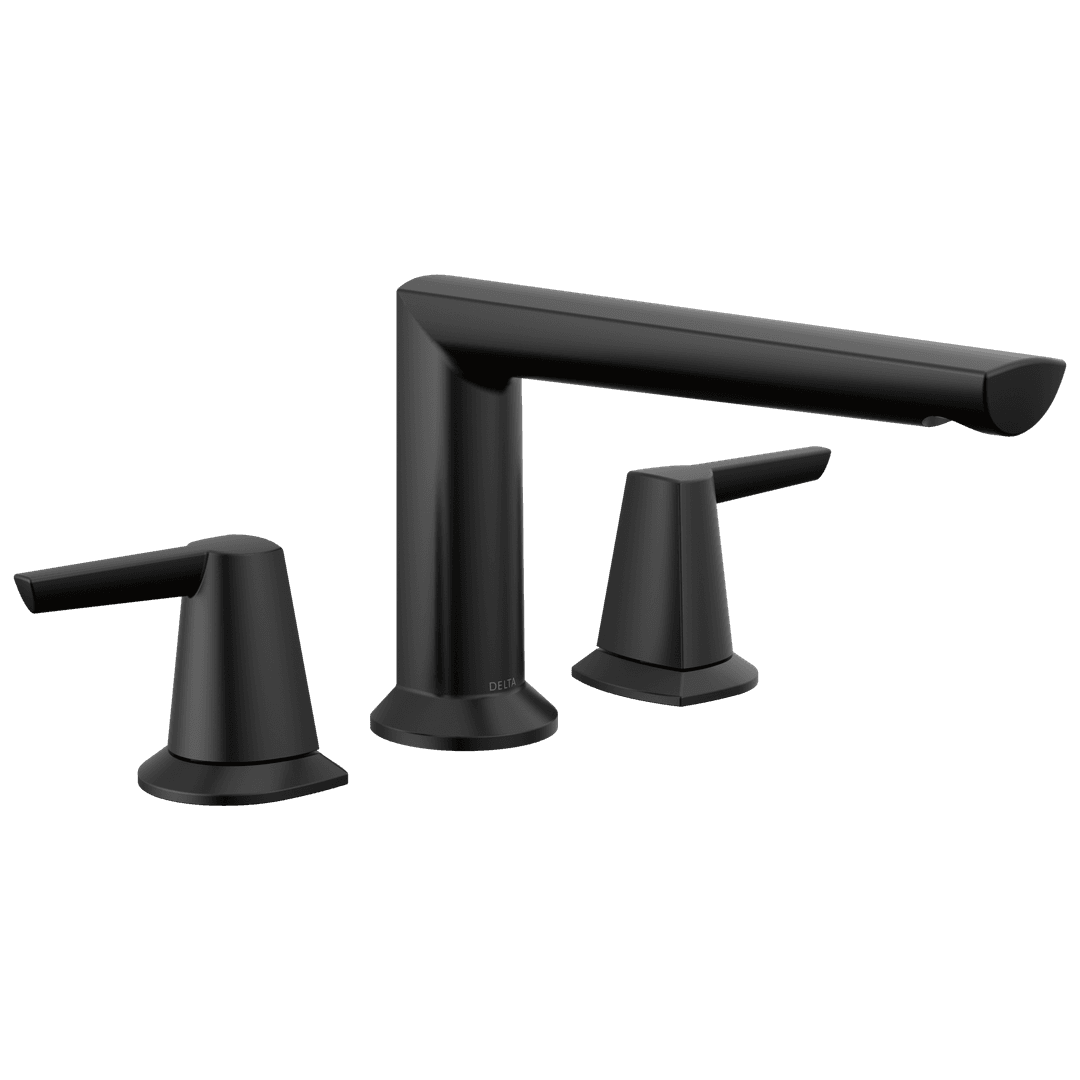 Delta Faucet Galeone 3-hole Roman Tub Trim - - Matte Black by Delta Faucet