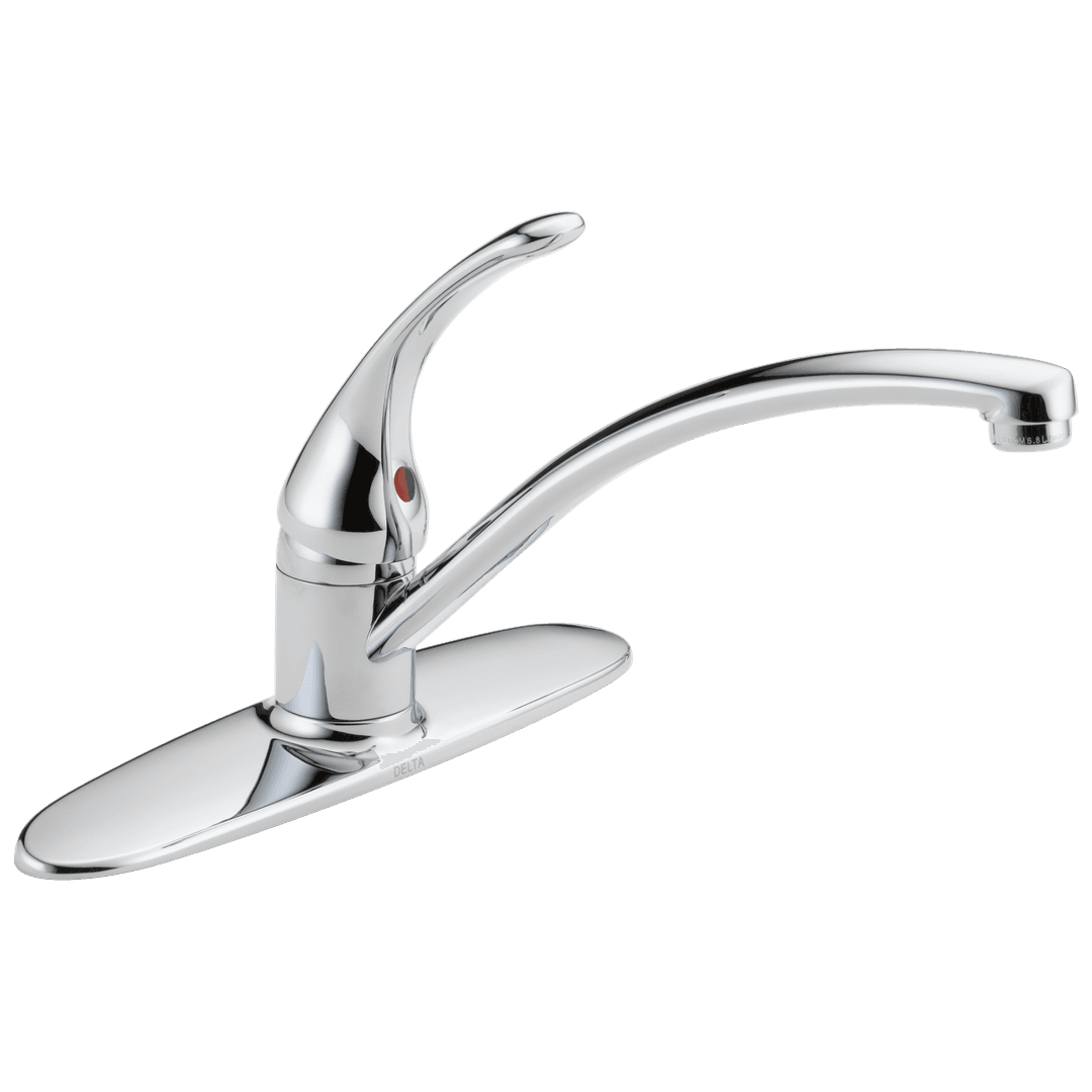 Foundations Single Handle Kitchen Faucet - Chrome by Delta Faucet