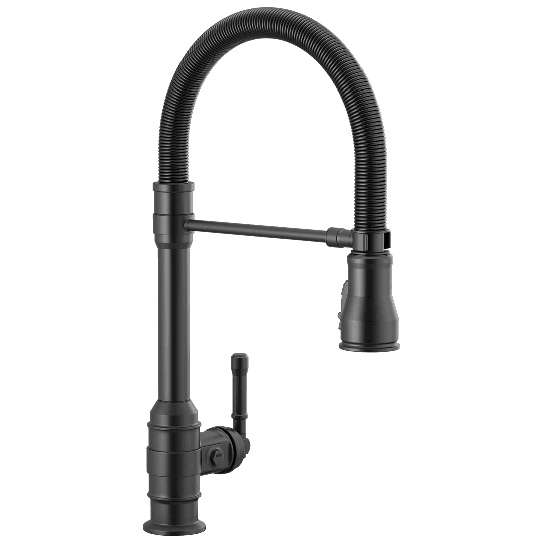 BroderickE Single Handle Pull-Down Kitchen Faucet With Spring Spout by Delta Faucet