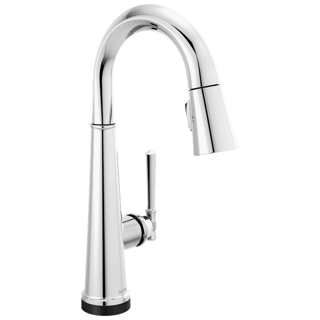 EmmelineE Single Handle Pull Down Bar/Prep Faucet with Touch2O Technology - Lumicoat Chrome