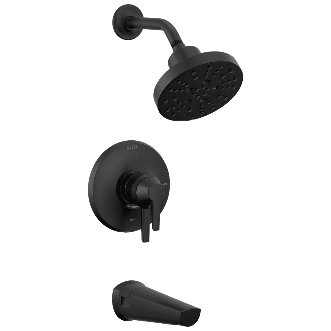 Delta Faucet Galeone 17s Tub Shower Trim With H2okinetic - - Matte Black by Delta Faucet