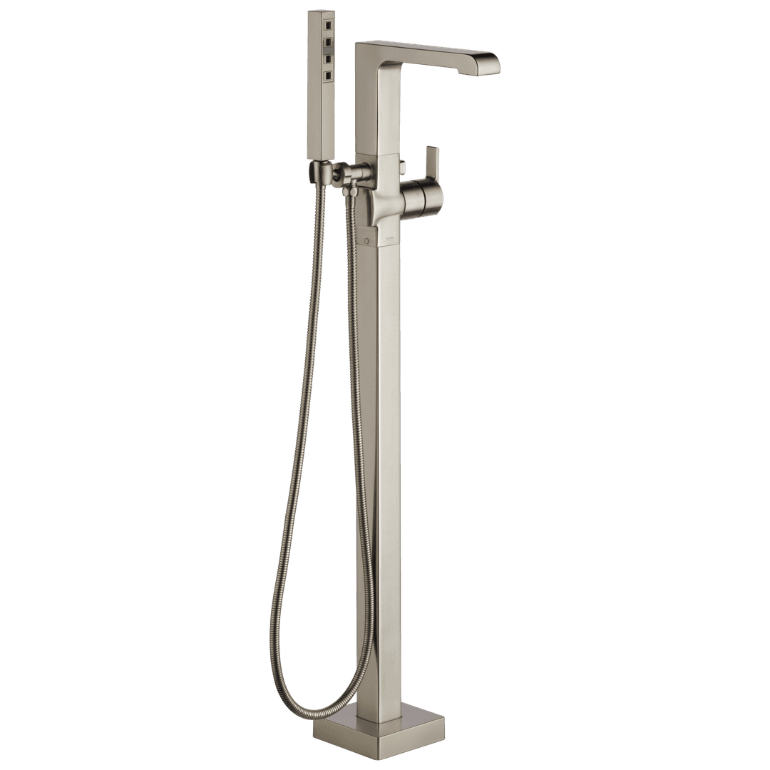 Ara Single Handle Floor Mount Tub Filler Trim with Hand Shower by Delta Faucet