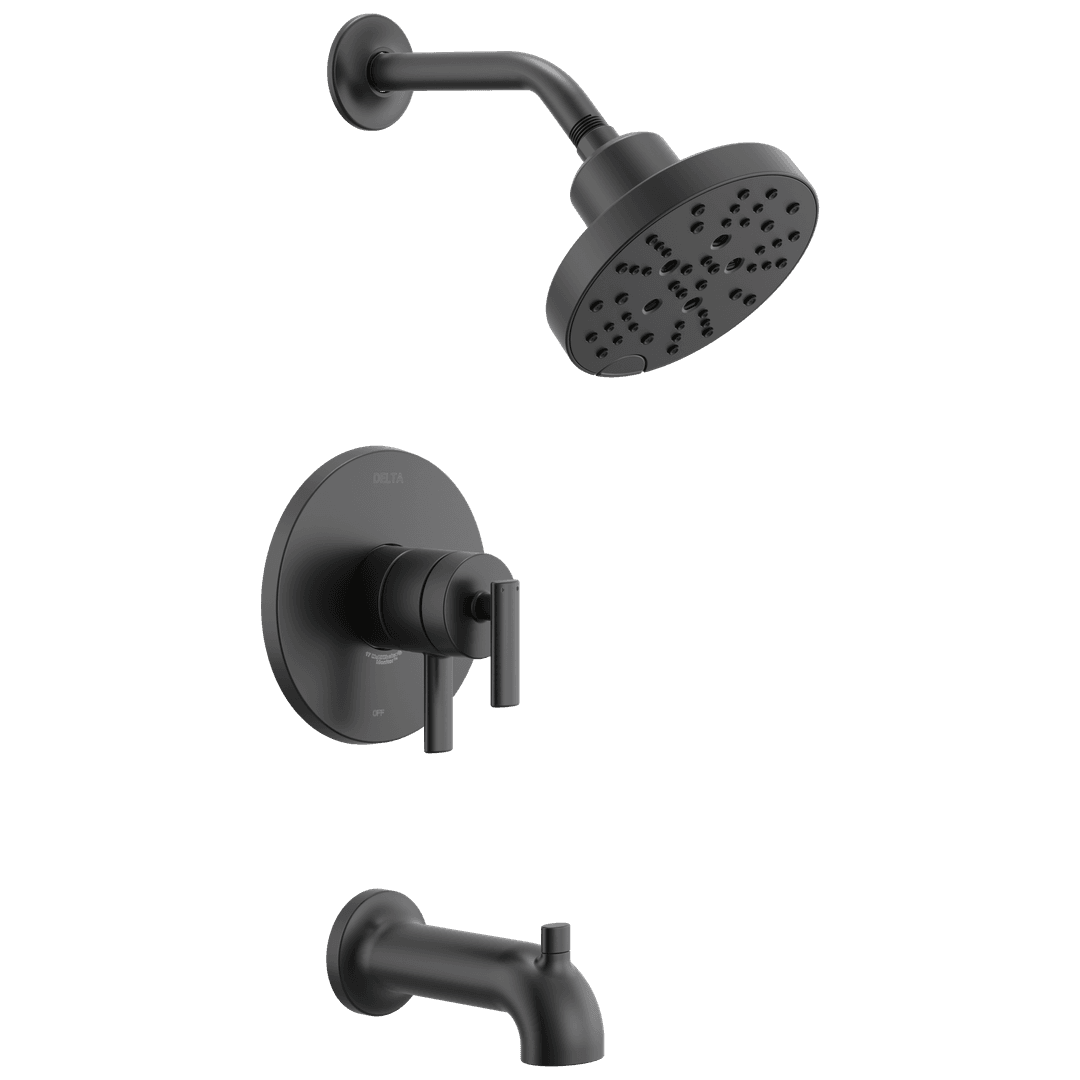 Altado Monitor 17 Series Tub and Shower Trim Matte Black by Delta Faucet