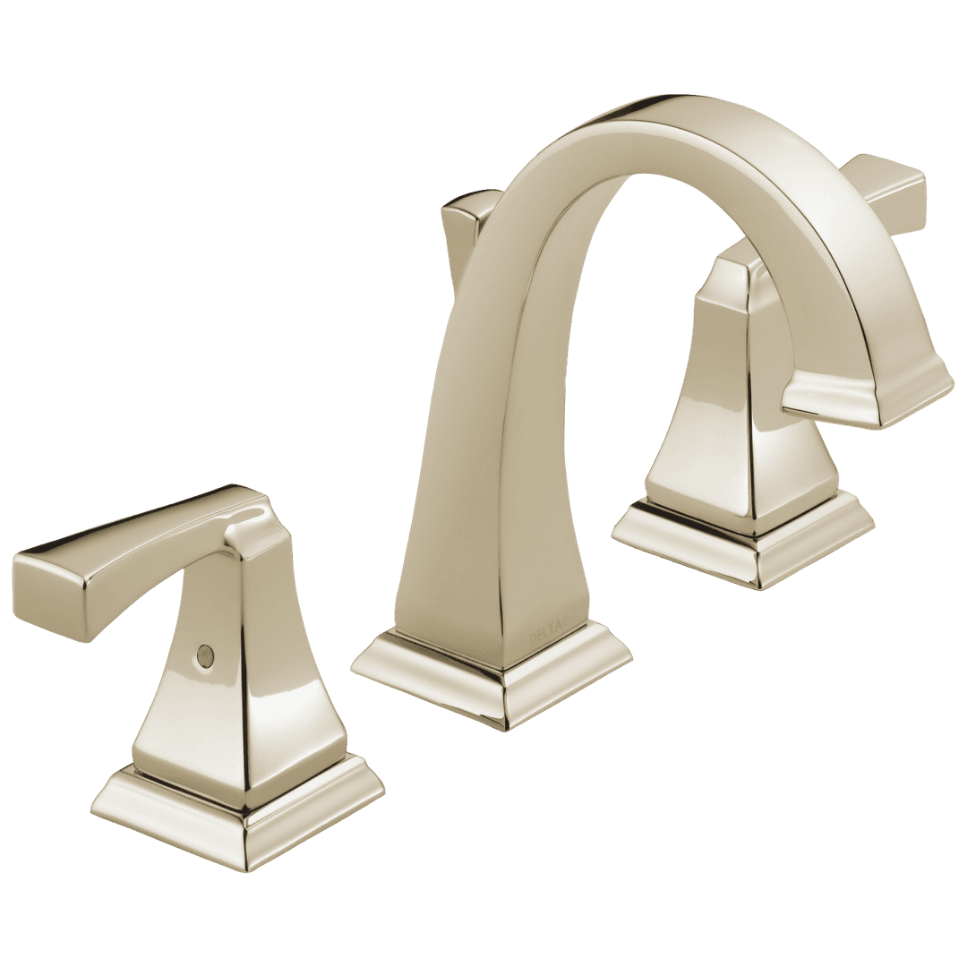 DrydenE Two Handle Widespread Bathroom Faucet - Polished Nickel by Delta Faucet