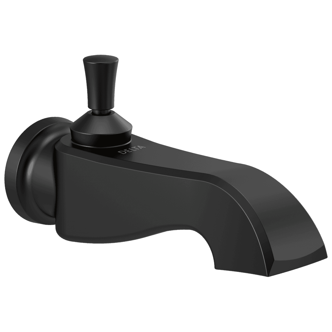 DorvalE Pull-up Diverter Tub Spout - Matte Black by Delta Faucet