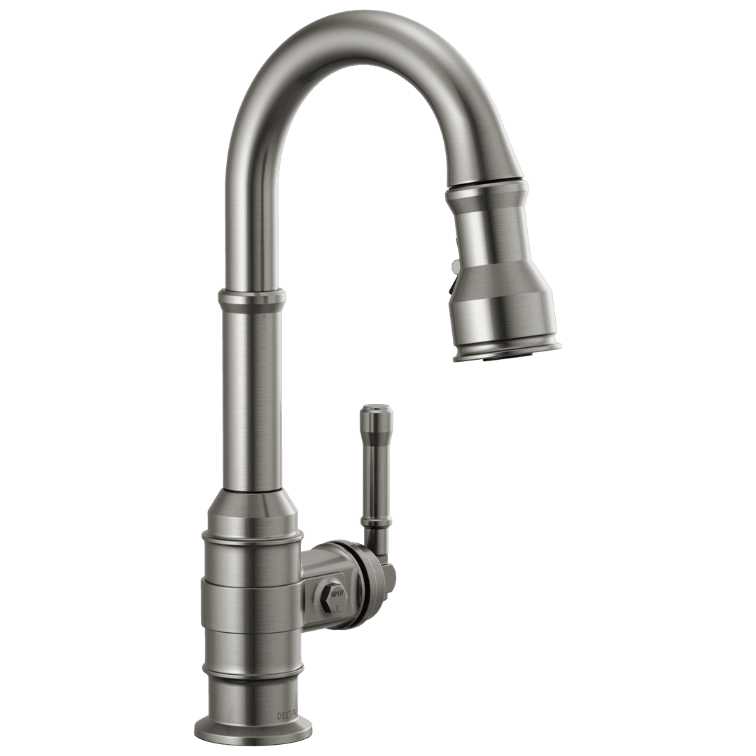 BroderickE Single Handle Pull-Down Bar/Prep Faucet by Delta Faucet