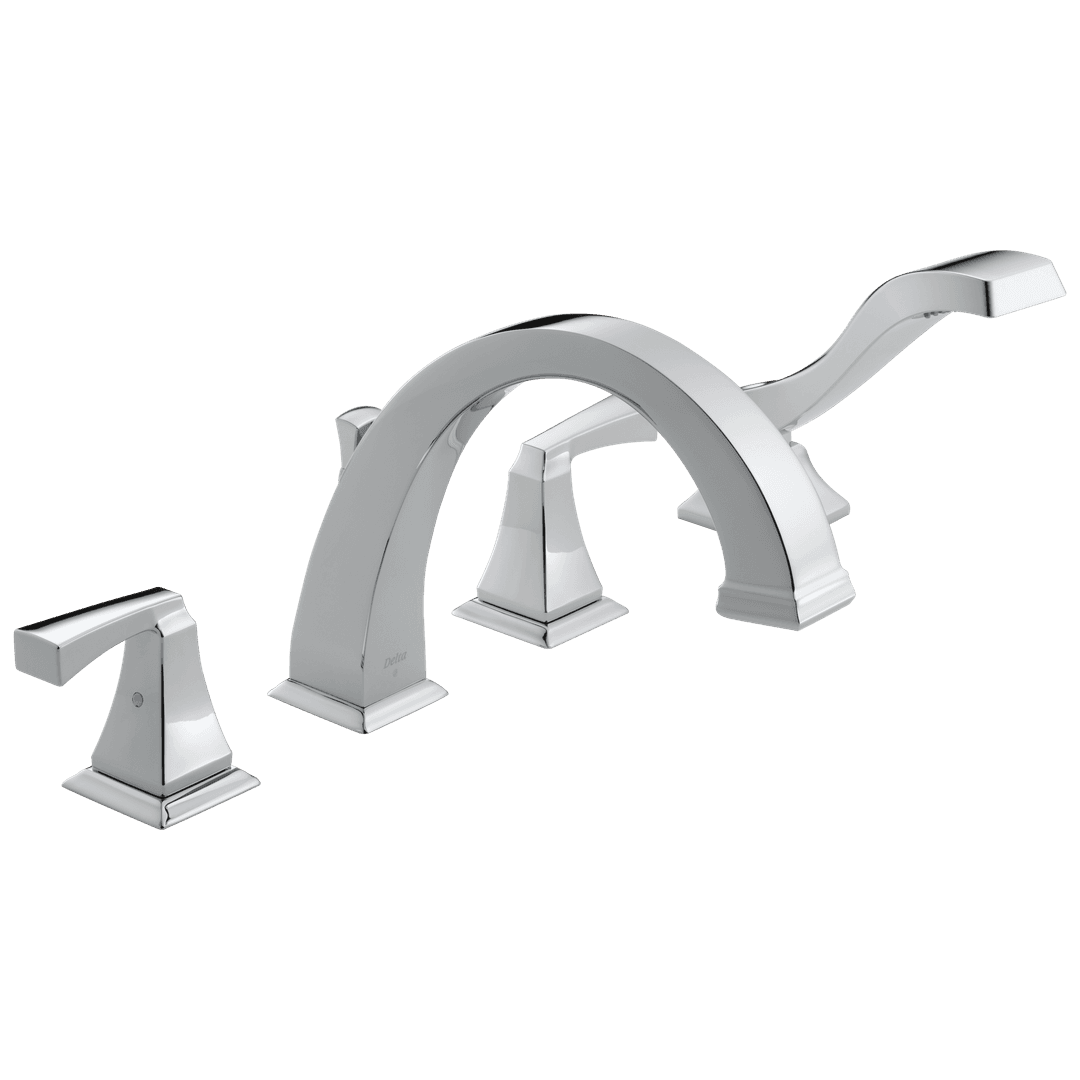 DrydenE Roman Tub with Hand Shower Trim - Chrome by Delta Faucet