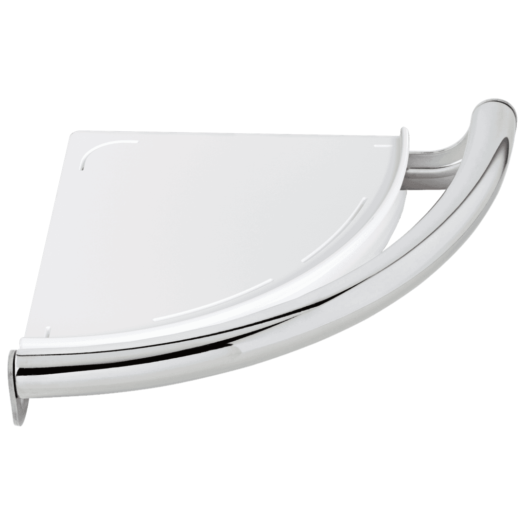 BathSafety Contemporary Corner Shelf with Assist Bar by Delta Faucet