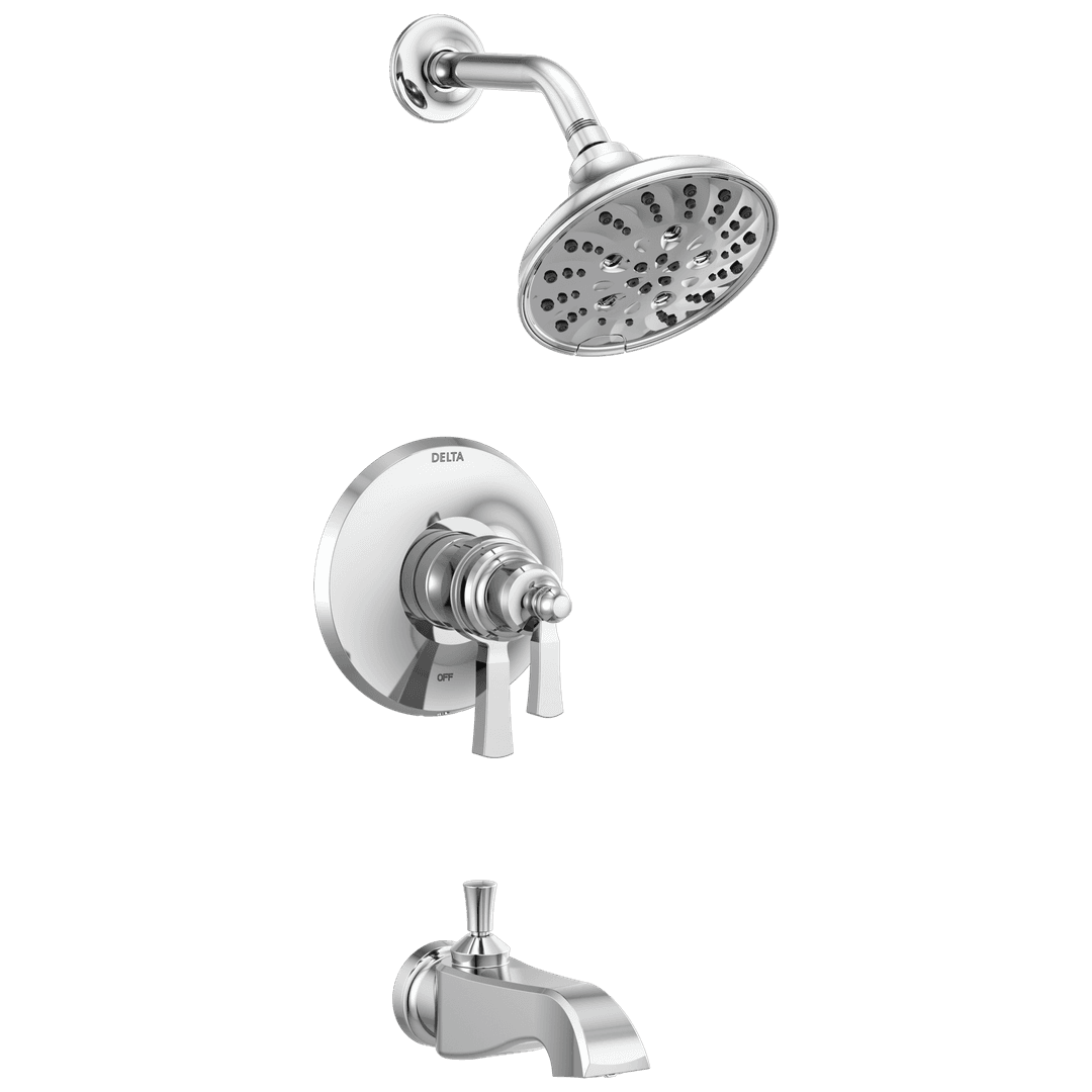 DorvalE TempAssure 17T Series Tub & Shower Trim - Chrome by Delta Faucet