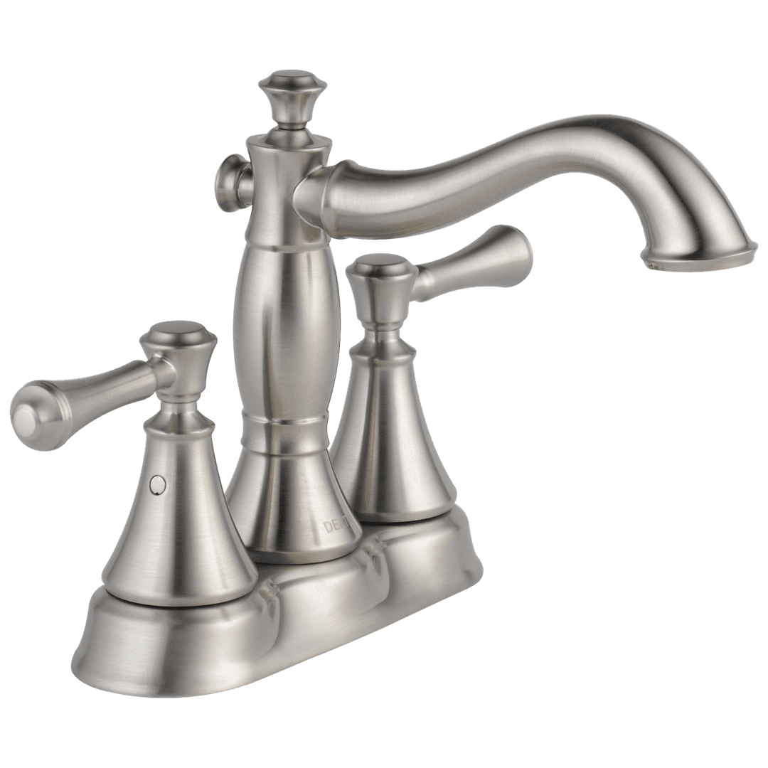 CassidyE Two Handle Centerset Bathroom Faucet - Metal Pop-Up by Delta Faucet