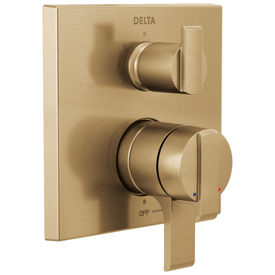 Ara Angular Modern Monitor 17 Series Valve Trim with 3-Setting Integrated Diverter by Delta Faucet