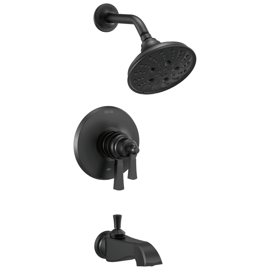 DorvalE Monitor 17 Series Tub & Shower Trim - Matte Black by Delta Faucet