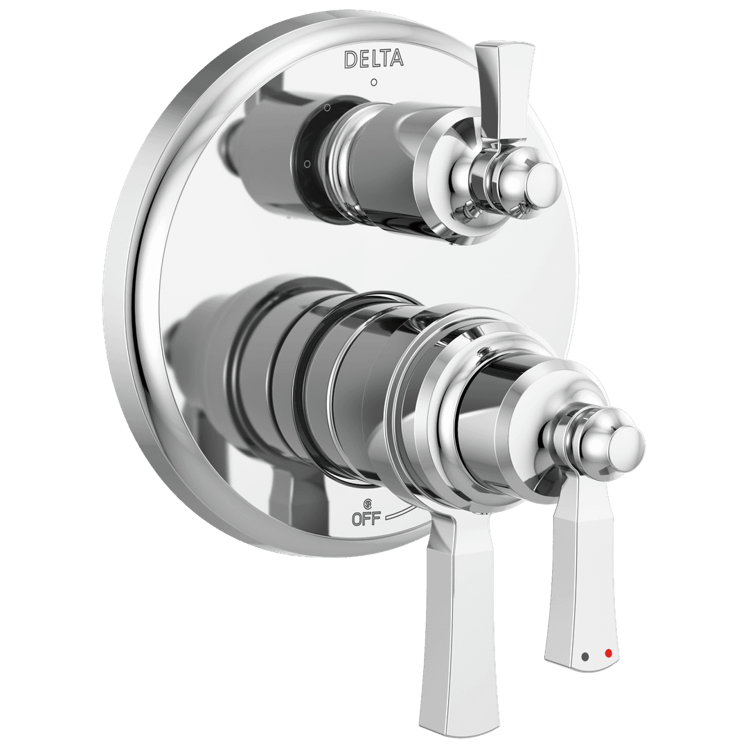DorvalE Traditional 2-Handle Monitor 17T Series Valve Trim with 3 Setting Diverter - Chrome by Delta Faucet