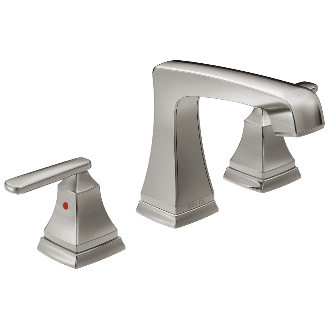 Ashlyn Two Handle Widespread Bathroom Faucet with EZ Anchor by Delta Faucet