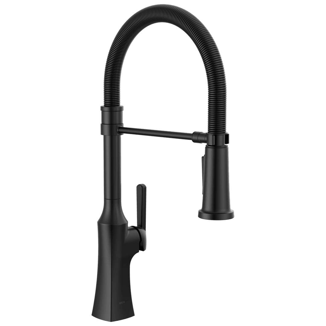 ErmeloE Single Handle Pull-Down Spring Kitchen Faucet by Delta Faucet