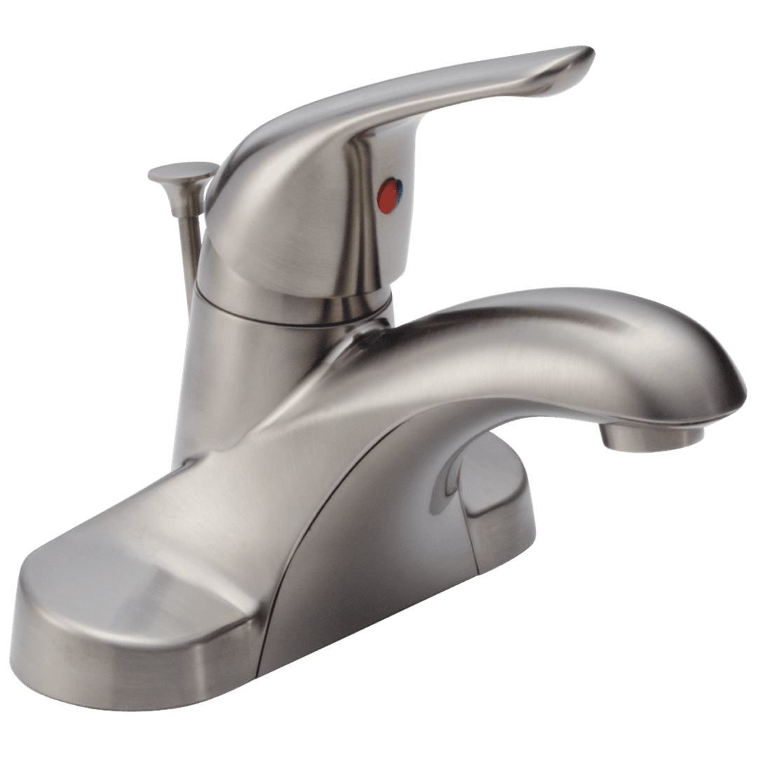 Foundations Single Handle Centerset Bathroom Faucet - Stainless by Delta Faucet