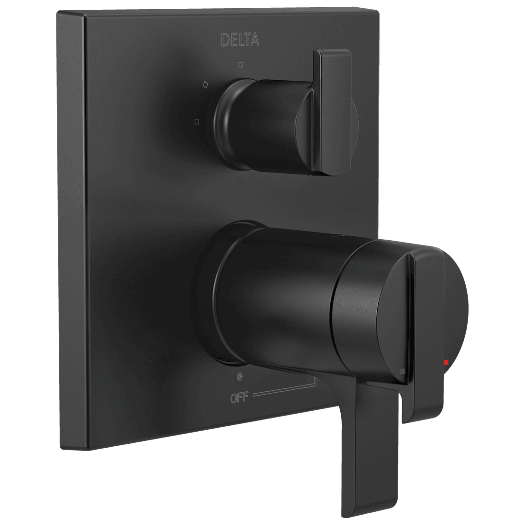 Ara Angular Modern TempAssure 17T Series Valve Trim with 3-Setting Integrated Diverter by Delta Faucet