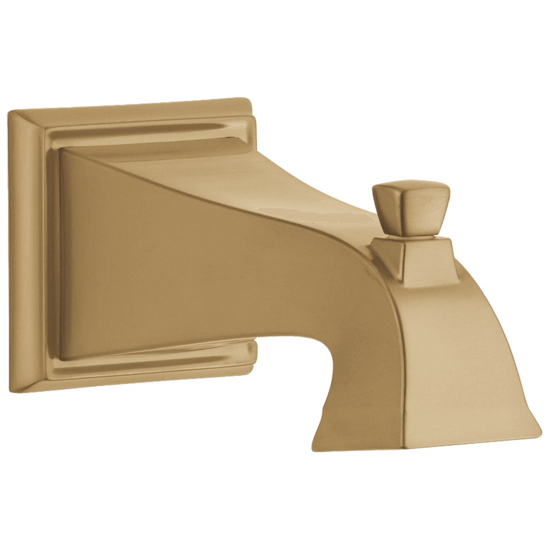 DrydenE Tub Spout - Pull-Up Diverter - Champagne Bronze by Delta Faucet
