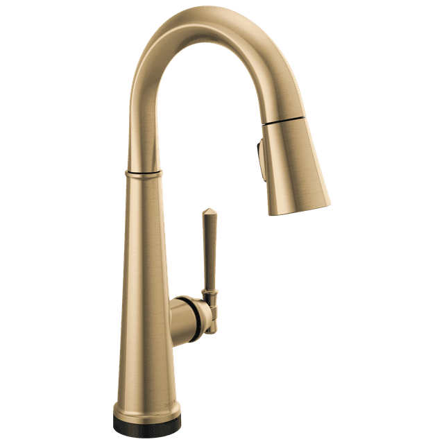 EmmelineE Single Handle Pull Down Bar/Prep Faucet with Touch2O Technology - Lumicoat Champagne Bronze
