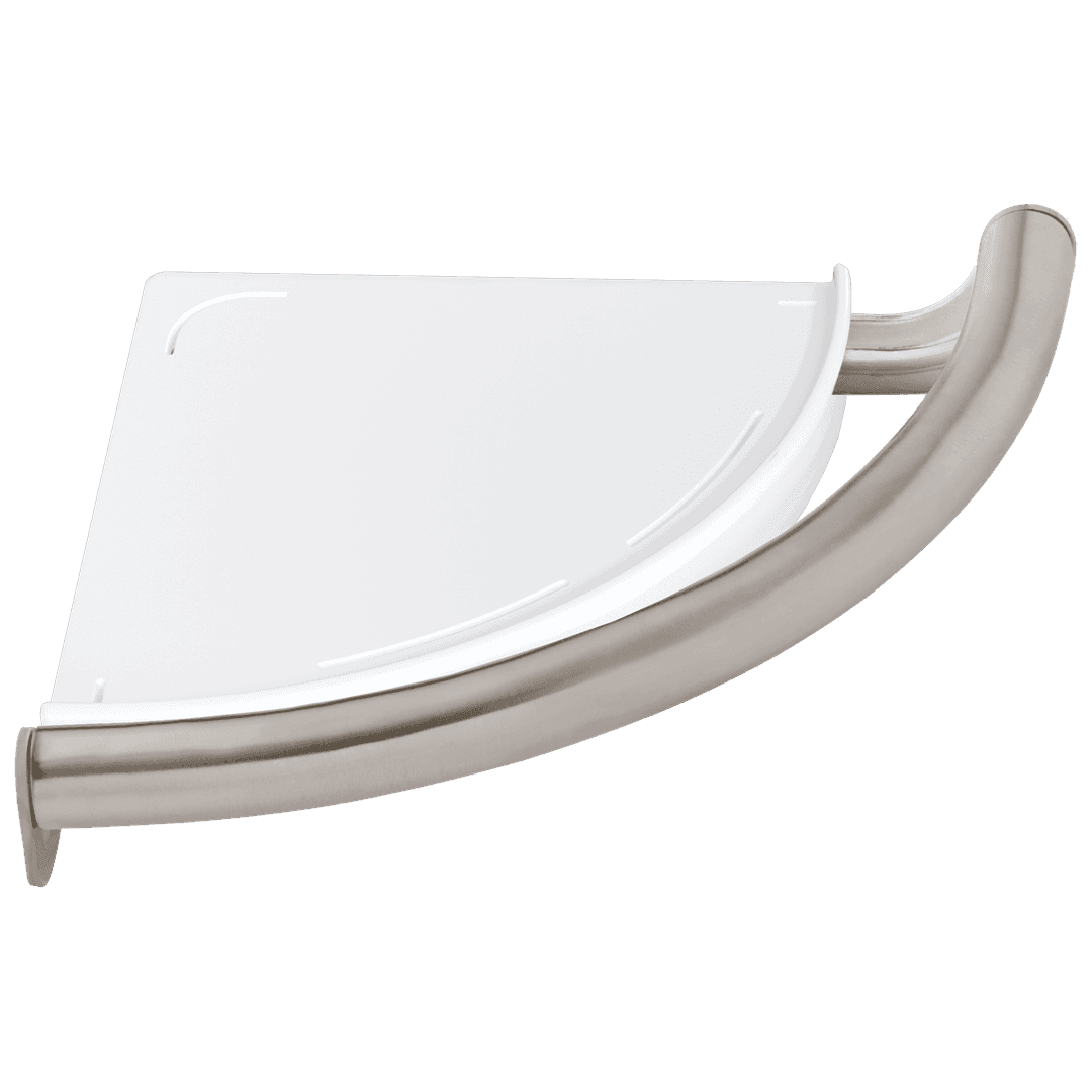 BathSafety Contemporary Corner Shelf with Assist Bar by Delta Faucet