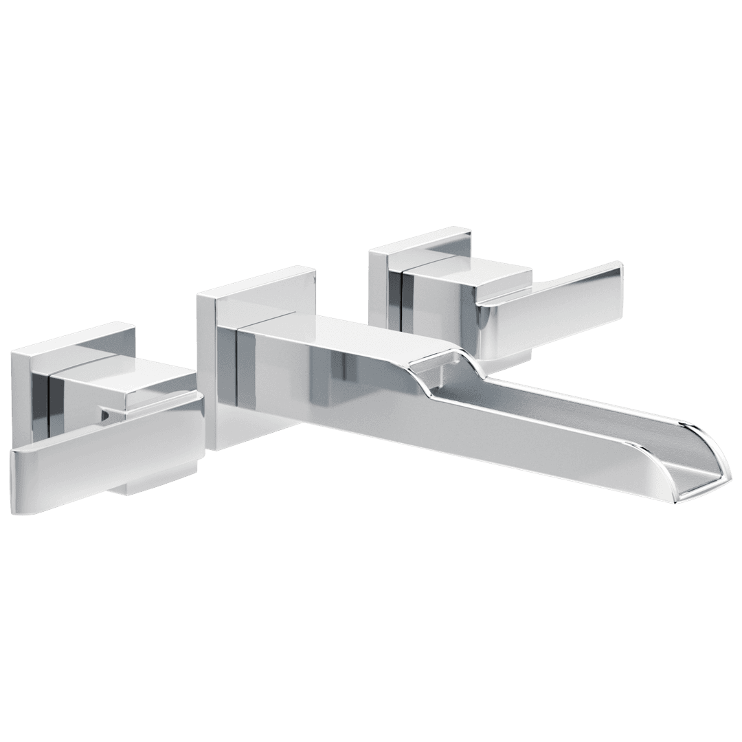 Ara Two Handle Wall Mount Channel Bathroom Faucet Trim by Delta Faucet