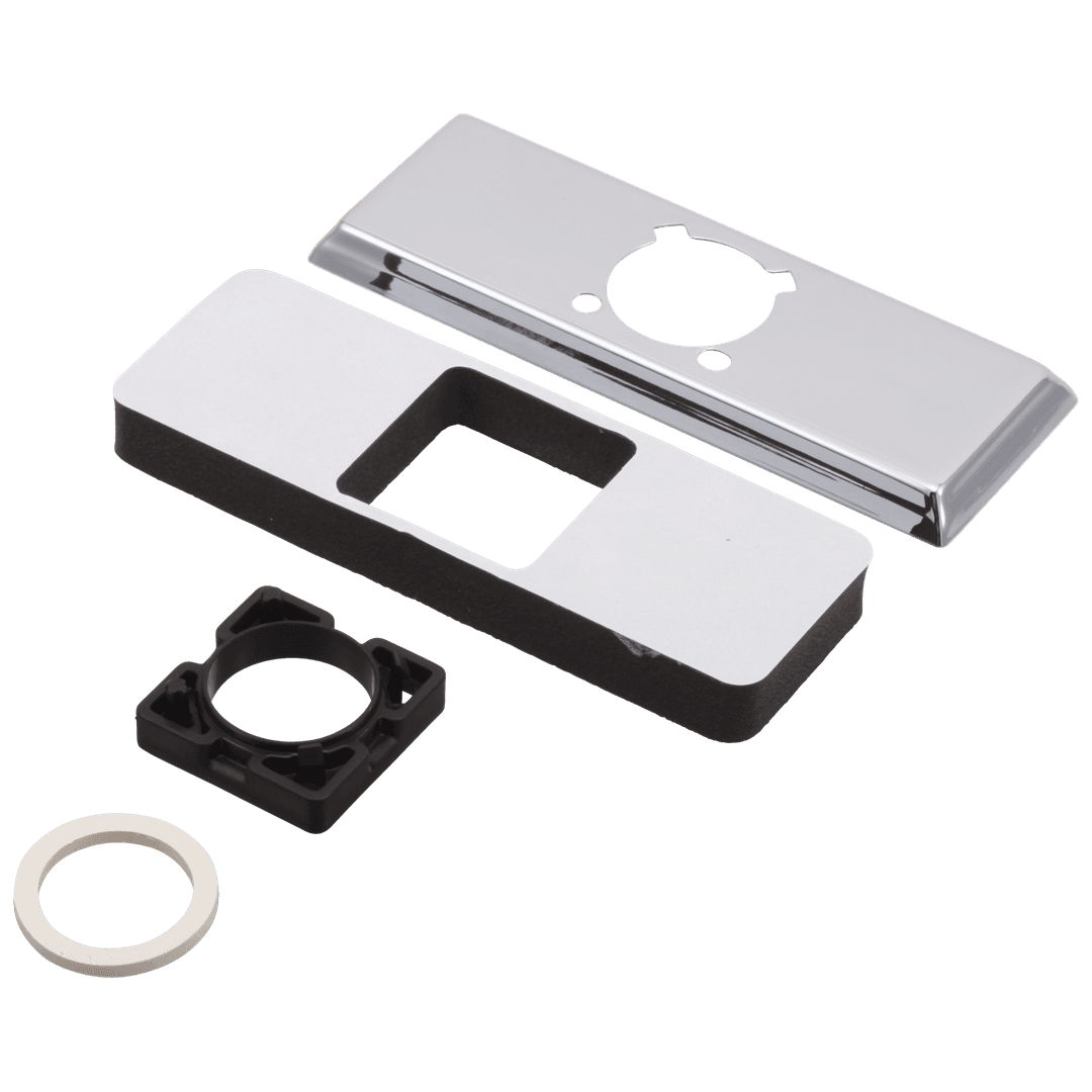 DrydenE Escutcheon - 3 Hole - 1H Bathroom - Chrome by Delta Faucet