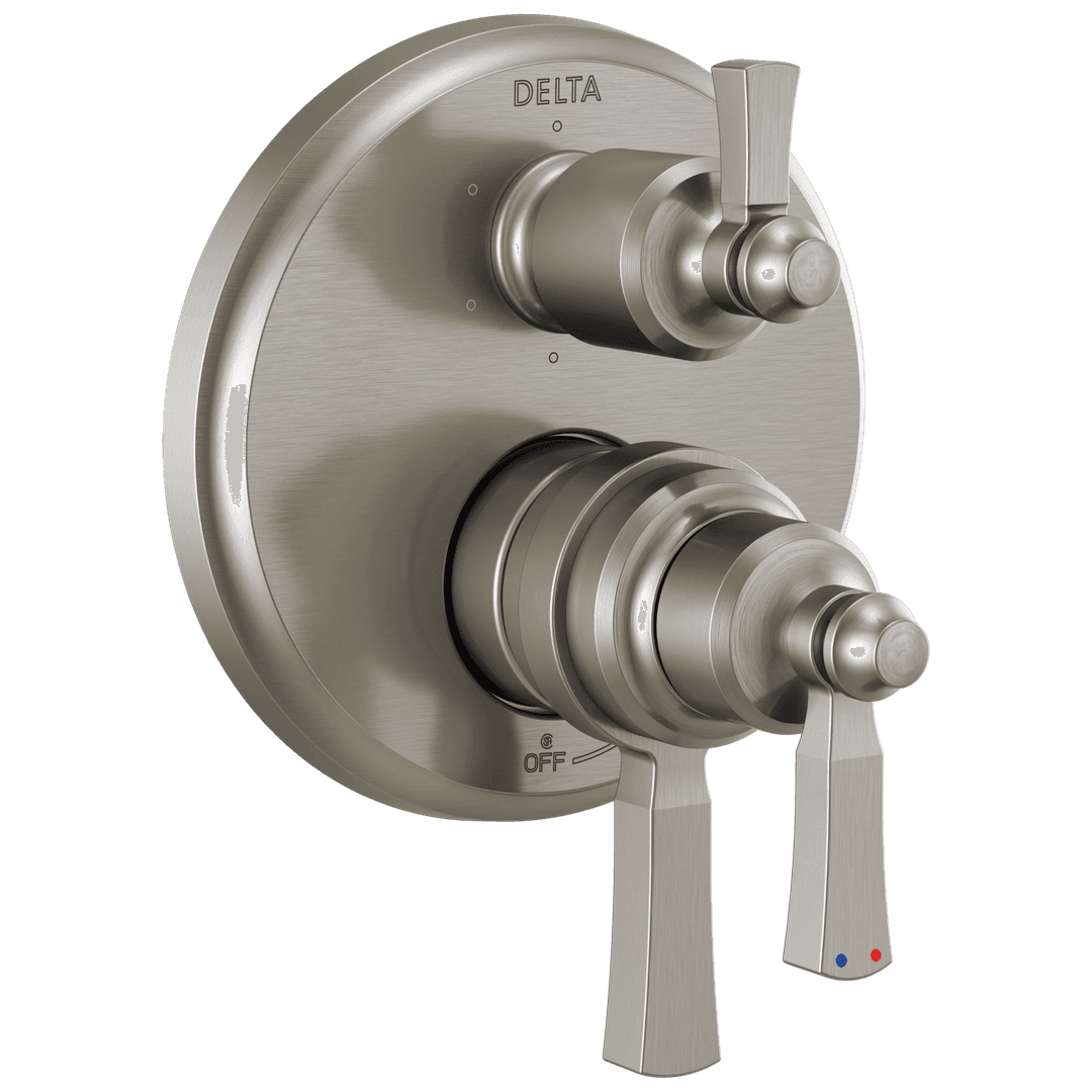 DorvalE Traditional 2-Handle Monitor 17 Series Valve Trim with 6 Setting Diverter - Stainless by Delta Faucet