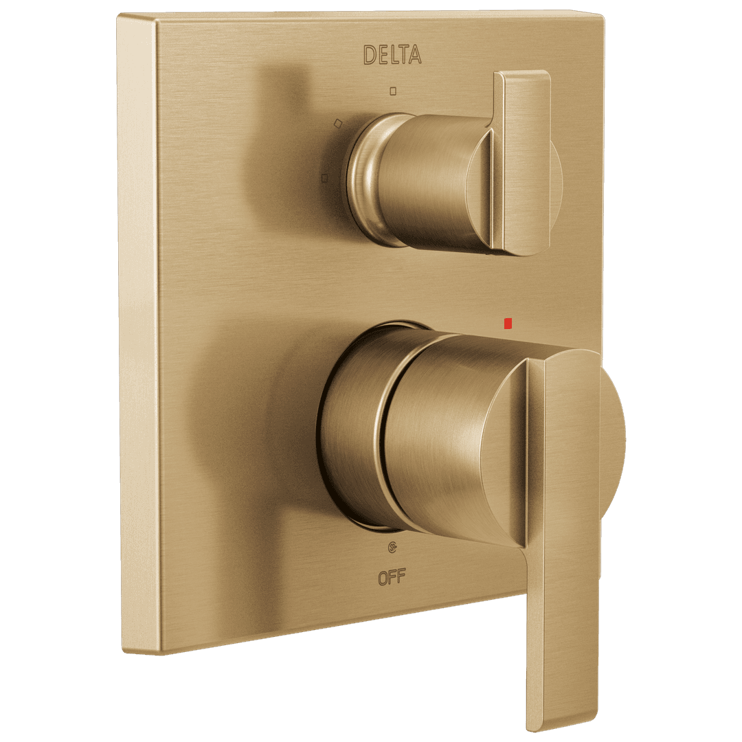 Ara Angular Modern Monitor 14 Series Valve Trim with 3-Setting Integrated Diverter by Delta Faucet