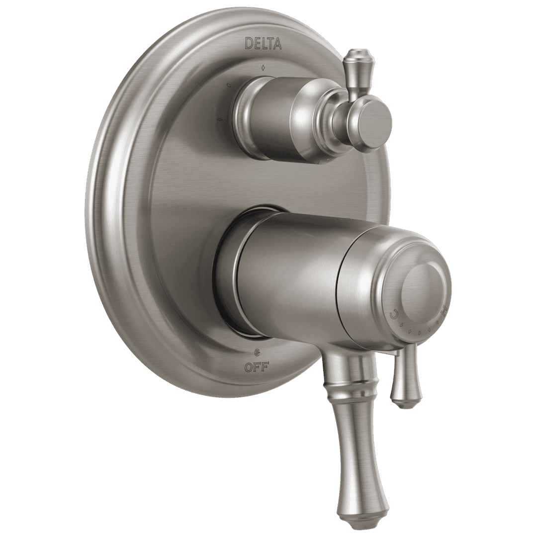 CassidyE Traditional 2-Handle TempAssure 17T Series Valve Trim with 3-Setting Integrated Diverter by Delta Faucet