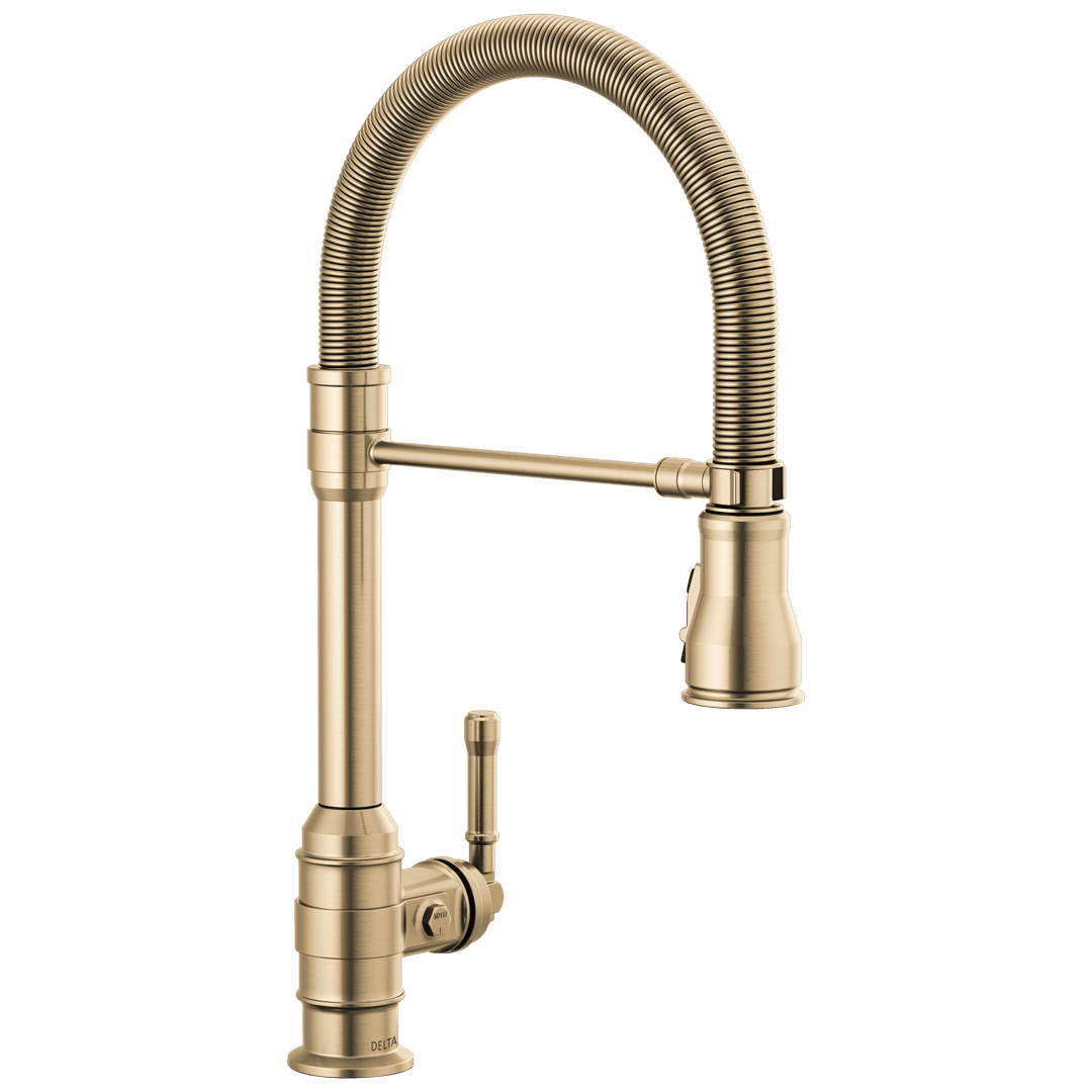 BroderickE Single Handle Pull-Down Kitchen Faucet With Spring Spout by Delta Faucet
