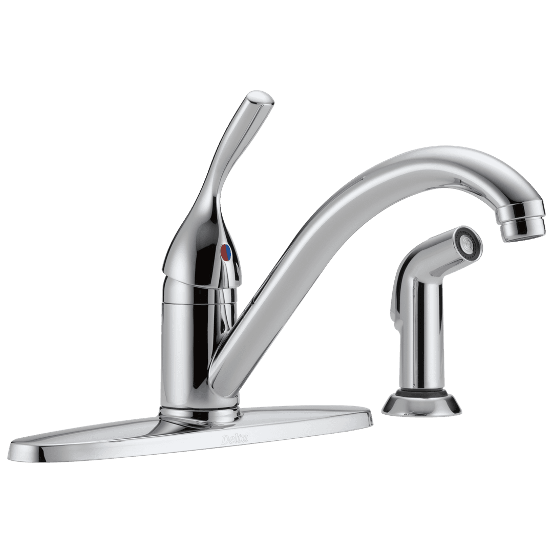 134 / 100 / 300 / 400 Series Single Handle Kitchen Faucet with Spray by Delta Faucet