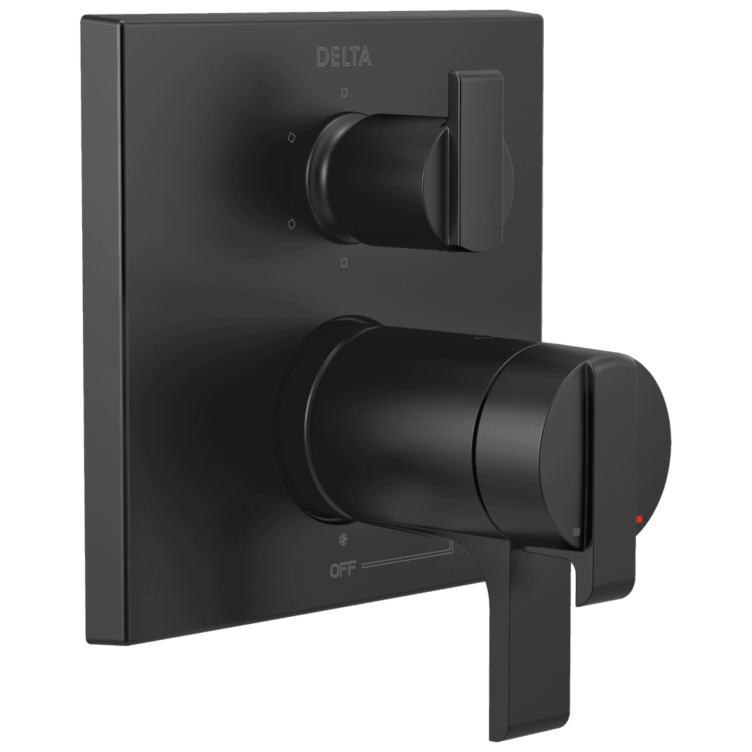 Ara Angular Modern TempAssure 17T Series Valve Trim with 6-Setting Integrated Diverter by Delta Faucet