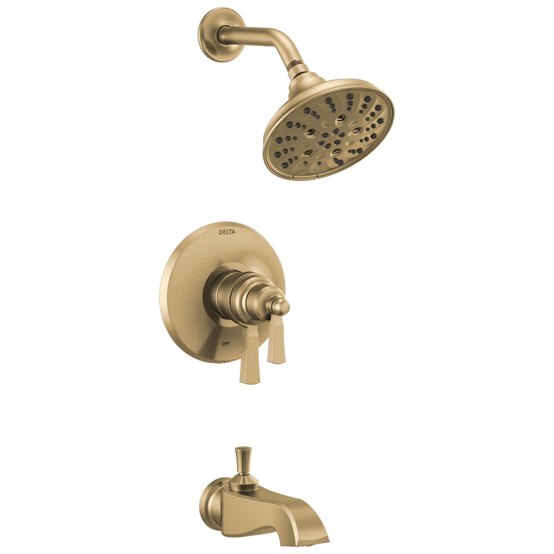 DorvalE TempAssure 17T Series Tub & Shower Trim - Champagne Bronze by Delta Faucet