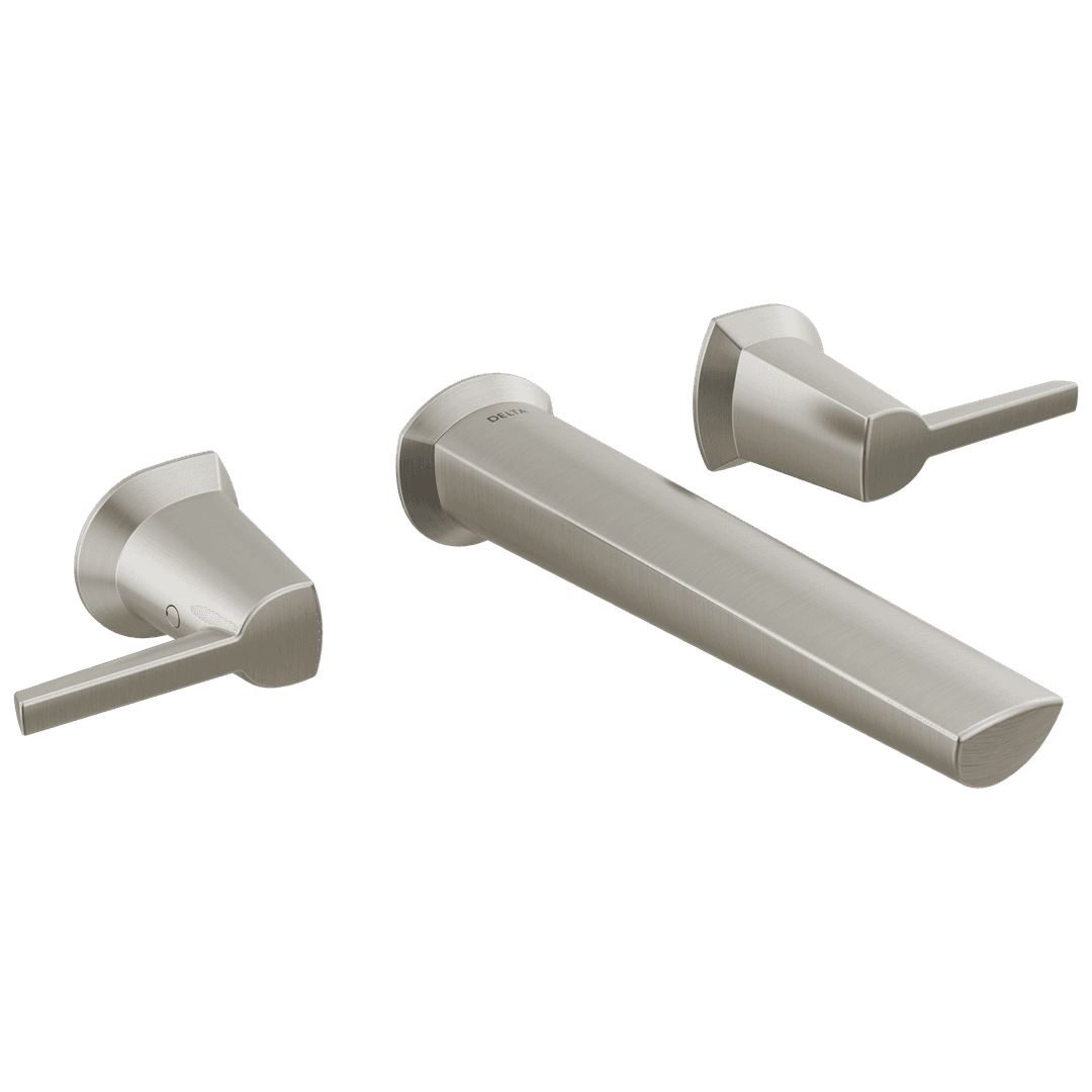 GaleonE Two Handle Wall Mount Bathroom Faucet - Lumicoat Stainless by Delta Faucet