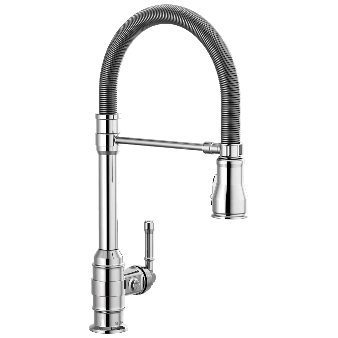 BroderickE Single Handle Pull-Down Kitchen Faucet With Spring Spout by Delta Faucet