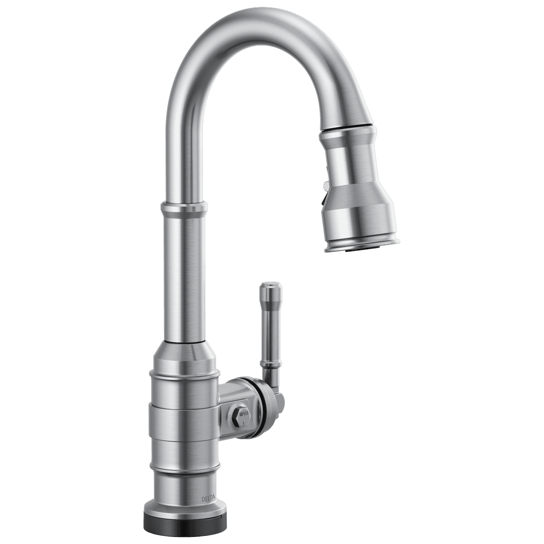 BroderickE Single Handle Pull-Down Bar/Prep Faucet with Touch2O Technology by Delta Faucet