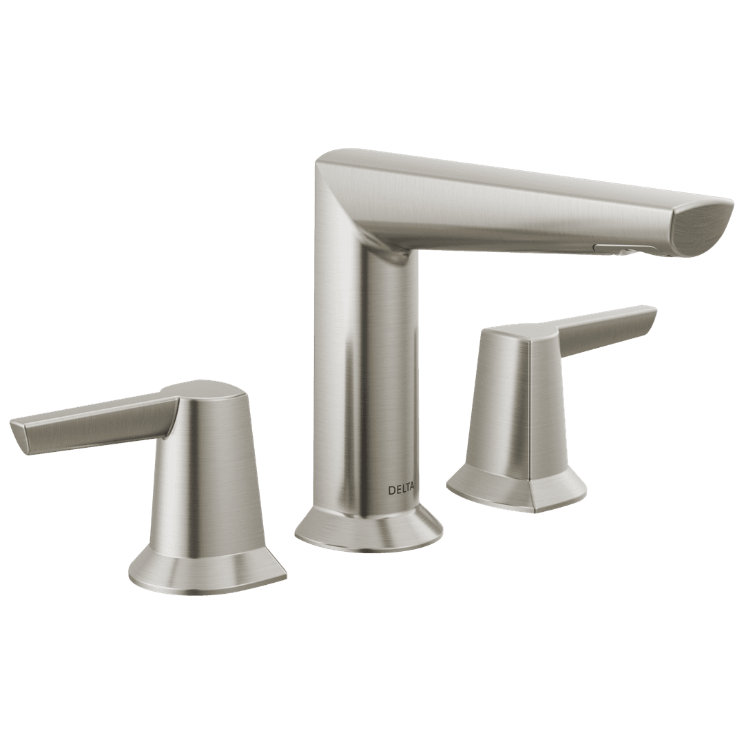 GaleonE Two Handle Widespread Bathroom Faucet - Lumicoat Stainless by Delta Faucet