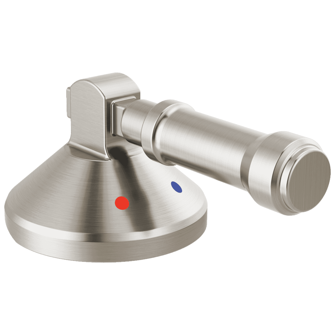 BroderickE 3-Hole Roman Tub w/Hand Shower - Handle Kit-Level by Delta Faucet