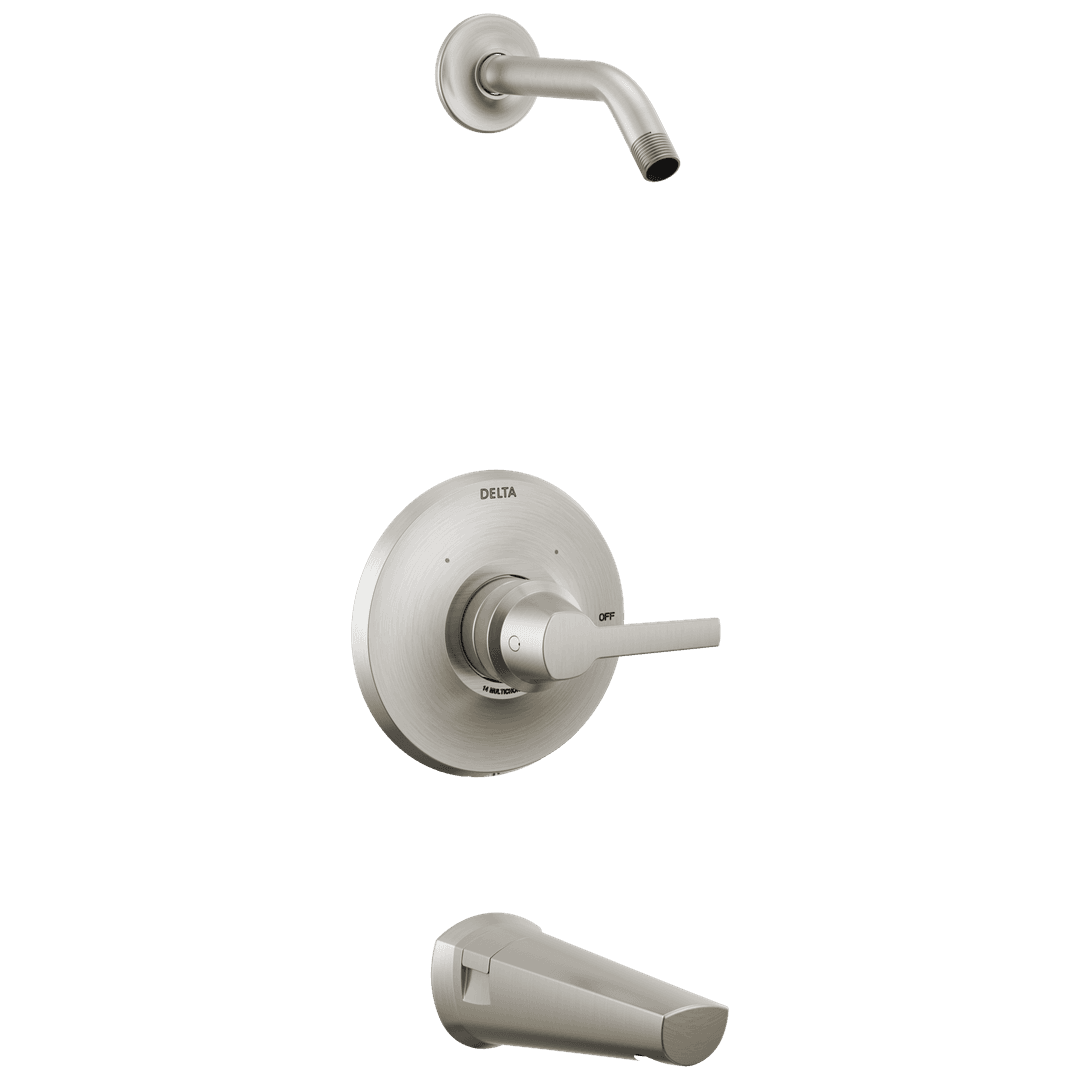 GaleonE 14 Series Tub & Shower Trim - Less Head - Lumicoat Stainless by Delta Faucet