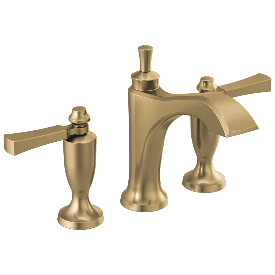 DorvalE Two Handle Widespread Bathroom Faucet - Champagne Bronze by Delta Faucet