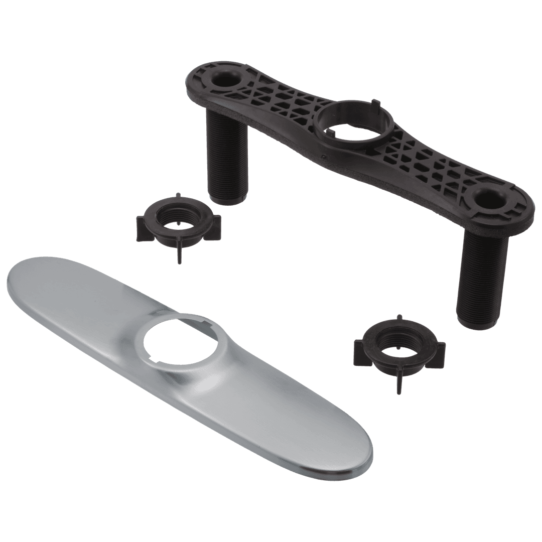 Essa Escutcheon w/ Baseplate & Nuts - Arctic Stainless by Delta Faucet