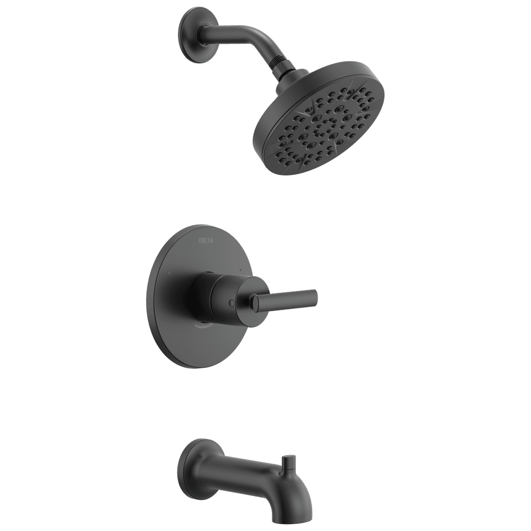 Altado Monitor 14 Series Tub and Shower Trim Matte Black by Delta Faucet