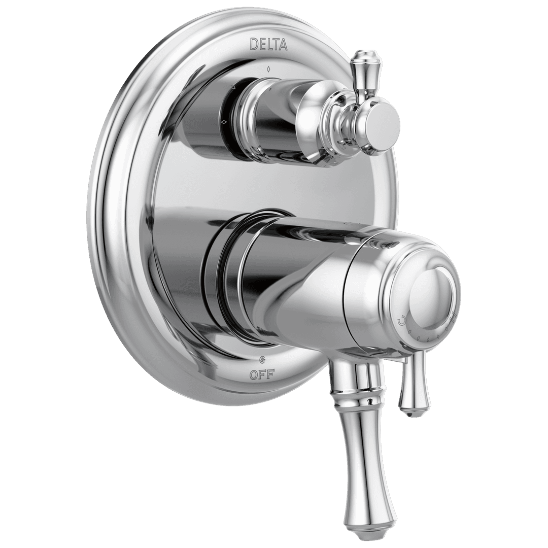 CassidyE Traditional 2-Handle TempAssure 17T Series Valve Trim with 3-Setting Integrated Diverter by Delta Faucet