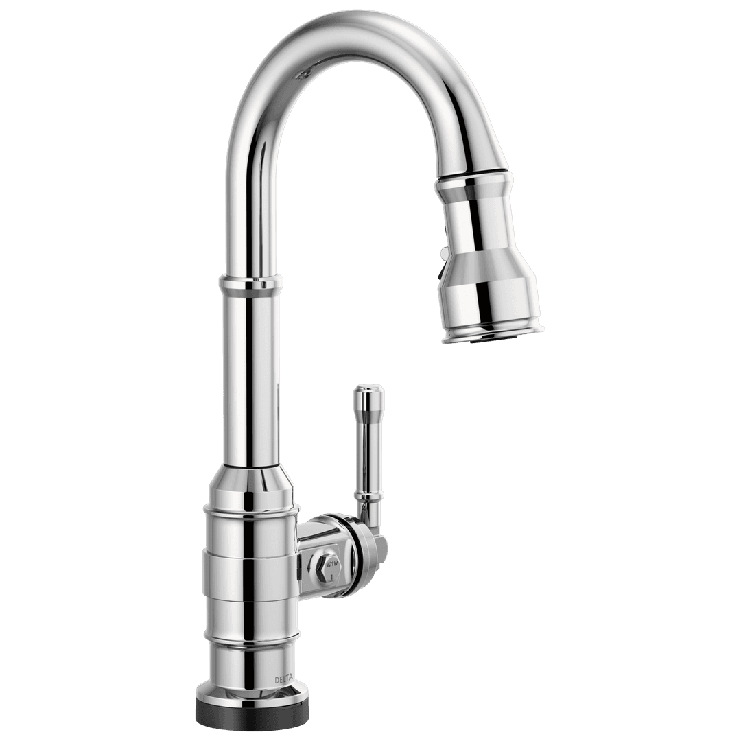 BroderickE Single Handle Pull-Down Bar/Prep Faucet with Touch2O Technology by Delta Faucet