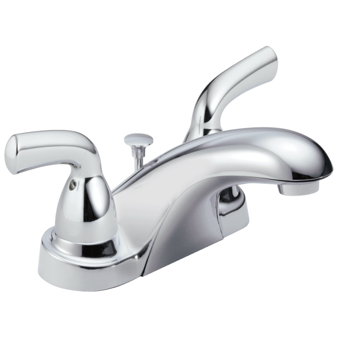 Foundations Two Handle Centerset Bathroom Faucet - Chrome by Delta Faucet