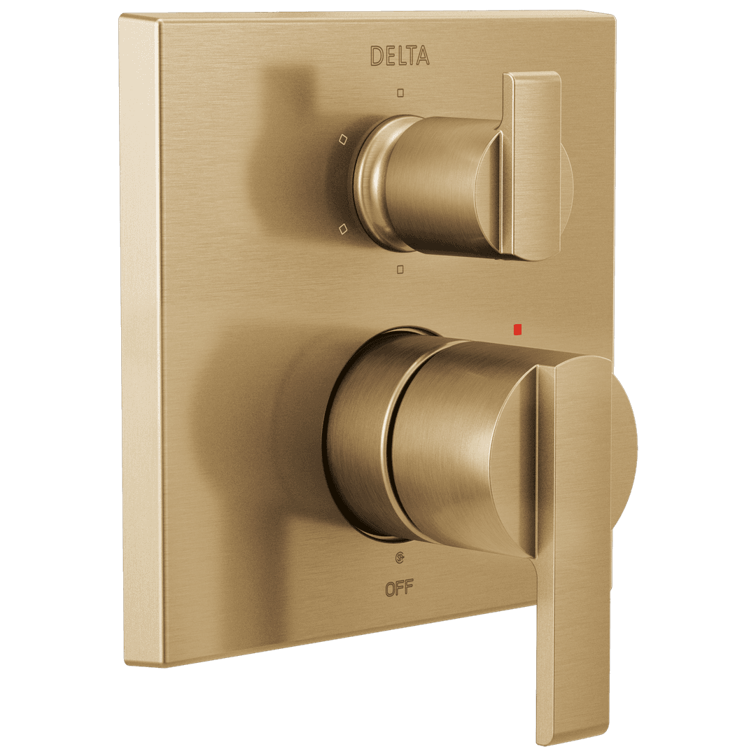 Ara Angular Modern Monitor 14 Series Valve Trim with 6-Setting Integrated Diverter by Delta Faucet