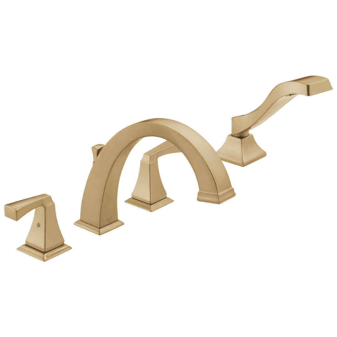 DrydenE Roman Tub with Hand Shower Trim - Champagne Bronze by Delta Faucet