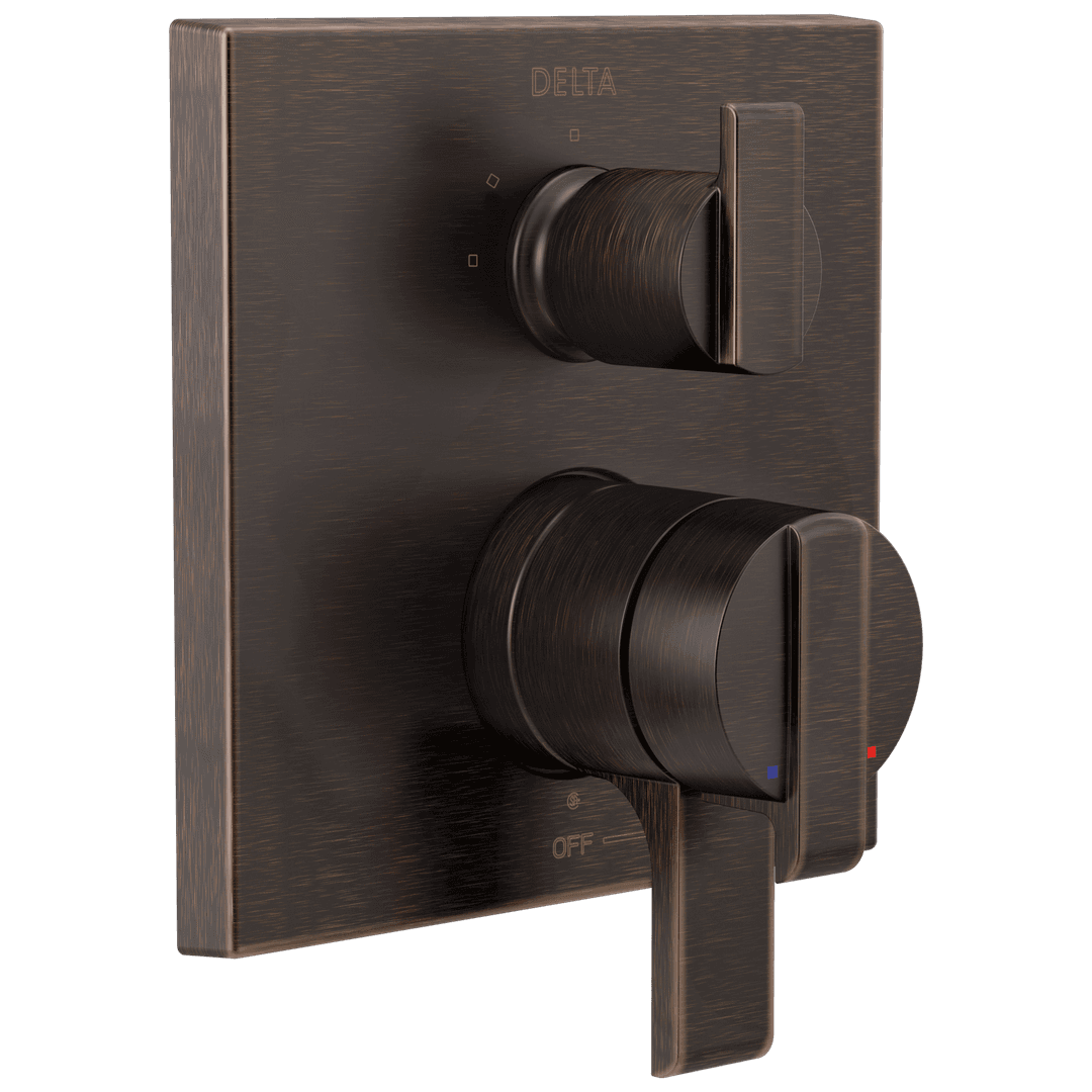 Ara Angular Modern Monitor 17 Series Valve Trim with 3-Setting Integrated Diverter by Delta Faucet